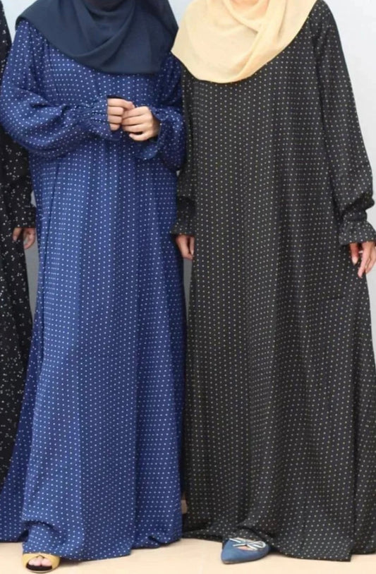 Modest Dots Flared Abaya/Long Dress