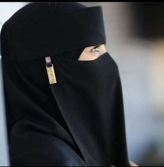 Saudi Style Niqab with Gold Charm